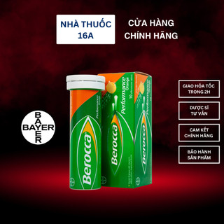 VIÊN SỦI BEROCCA PERFORMANCE BAYER - BEROCA TĂNG SỨC ĐỀ KHÁNG, BỔ SUNG VITAMIN & KHOÁNG CHẤT - BEROCA TUÝP 10 VIÊN