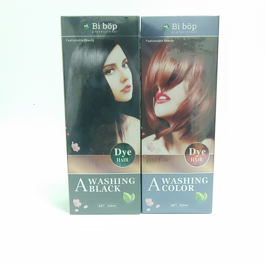 Dầu Gội Thảo Dược Phủ Bạc Đen - Nâu Nhật Bản, Nhuộm Đen Phủ Bạc Bibop 500ml