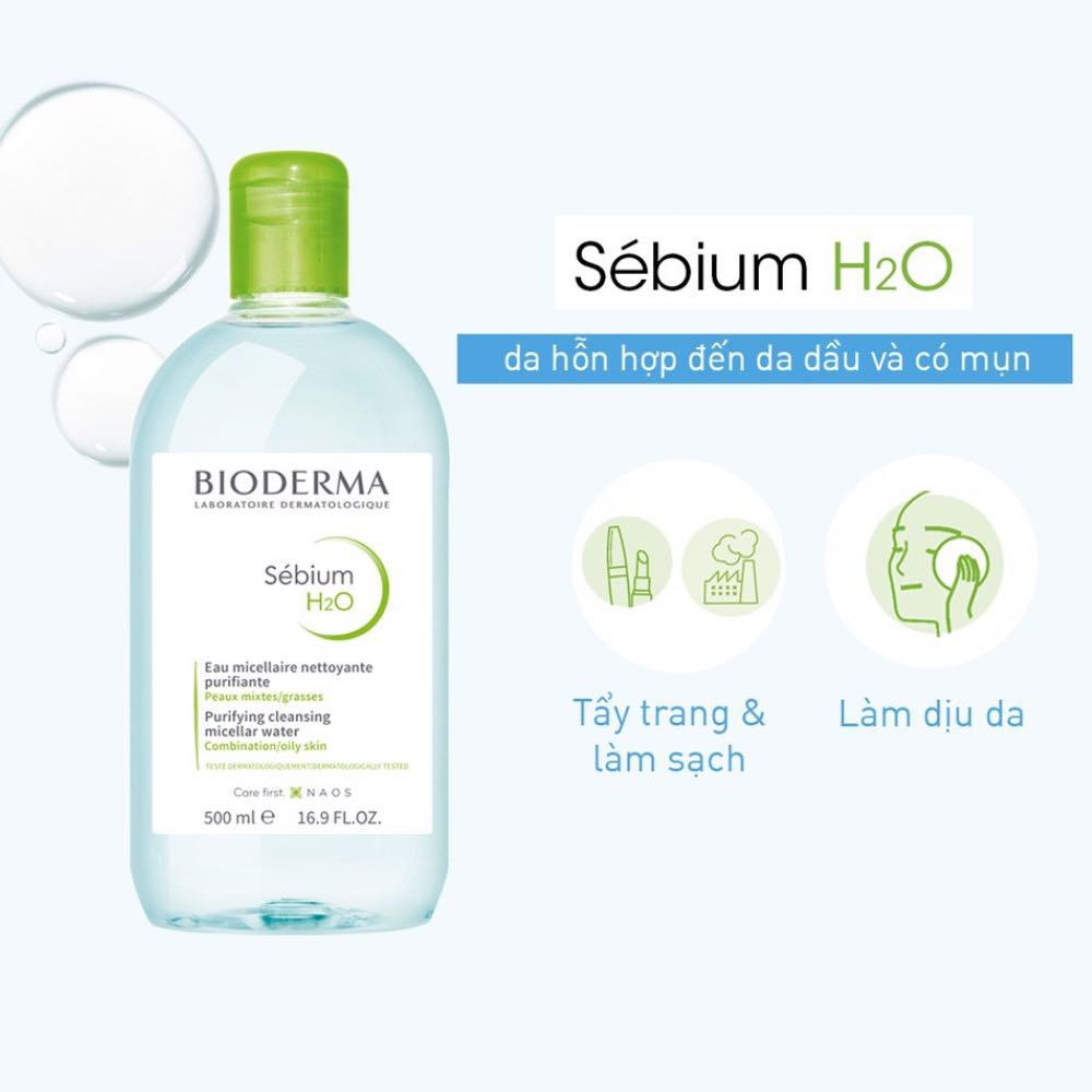 Nước Tẩy Trang Bioderma 500ml Của Pháp Chính Hãng Tẩy Trang Cho Da Dầu Mụn