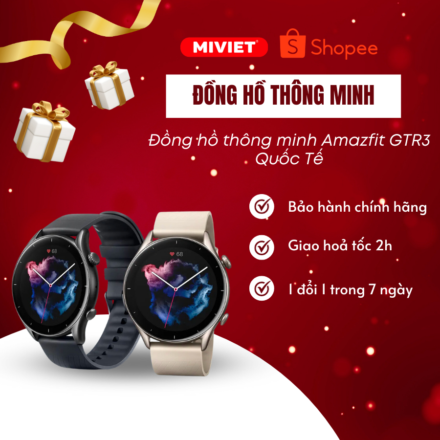 Đồng hồ thông minh Amazfit Bip 5/ GTR Mini/ GTR3/ T-Rex 2 - Quốc Tế - BH 12 tháng - MiViet