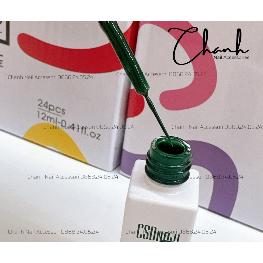 Gel Cọ Nét CSD Nail Cao Cấp 12ml, Gel Vẽ Cọ Nét Gel Nail CSD Nét Nhỏ Mảnh Dài Tỉa Nét Siêu Mảnh