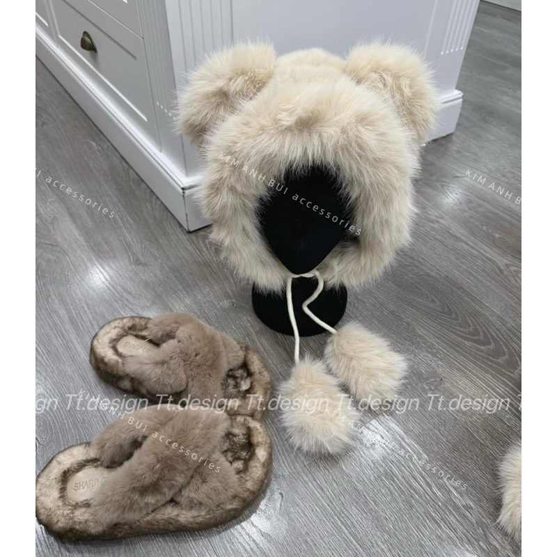 Mũ Lông Tai Gấu Hot Hit