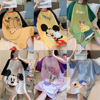  🍒Váy ngủ big size nữ 50-80Kg đầm ngủ mặc nhà in hoạt hình cute dễ thương mùa hè 🍒 