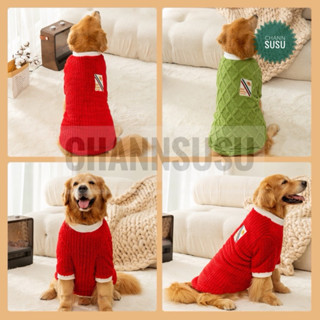 ÁO CHÓ TO - Áo lông nhung tăm sọc 2 chân Bigsize cho chó lớn thú cưng