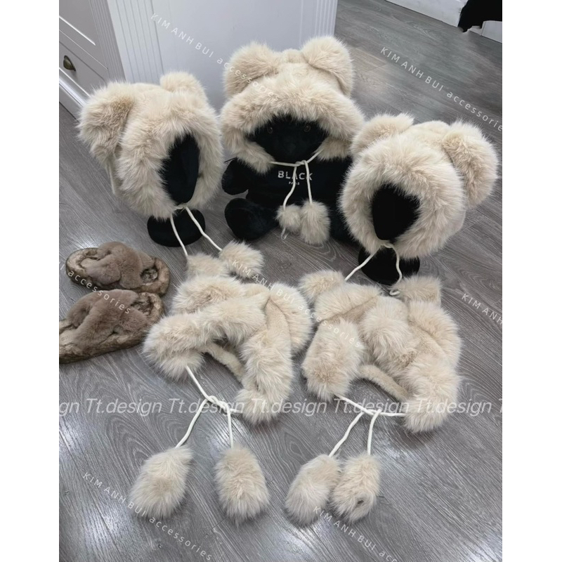 Mũ Lông Tai Gấu Hot Hit