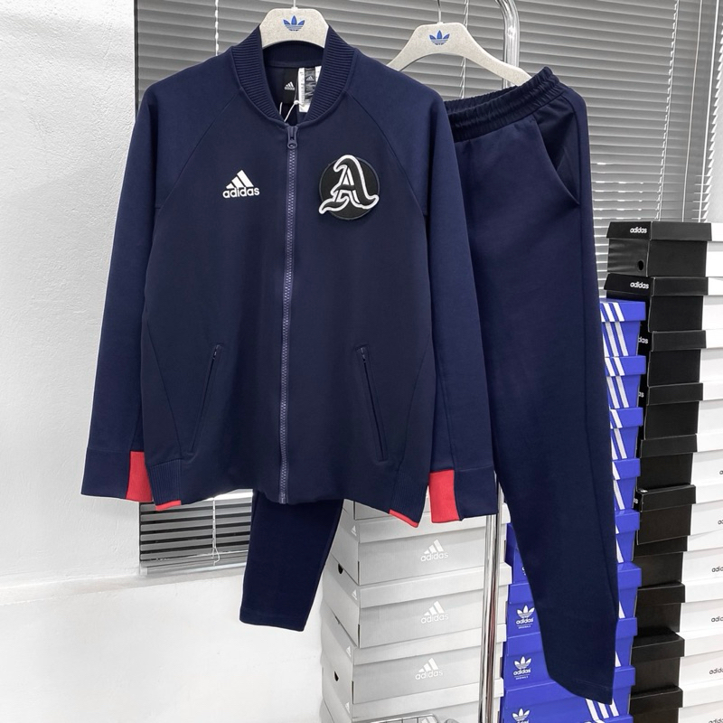 Áo Khoác Bomber Thể Thao Unisex Adidas VRCT Jacket Navy - GK4874