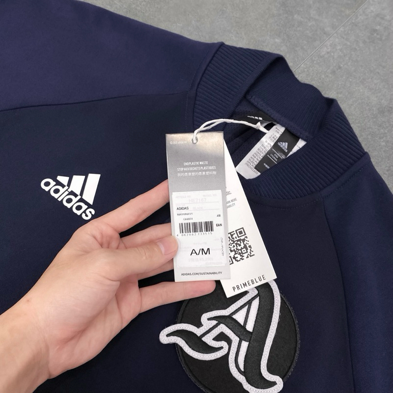 Áo Khoác Bomber Thể Thao Unisex Adidas VRCT Jacket Navy - GK4874