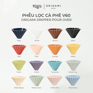 [ORIGAMI JAPAN] Phễu Sứ ORIGAMI Size S - Phễu Lọc Cà Phê V60 Pour over
