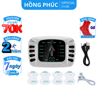 Máy massage xung điện 8 miếng dán YTK-309B, máy mát xa 8 chế độ massage 15 cường độ xung điện