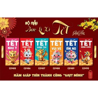 Sỉ 1000 bao lì xì tết 2024 đẹp tặng kèm túi được chọn mẫu