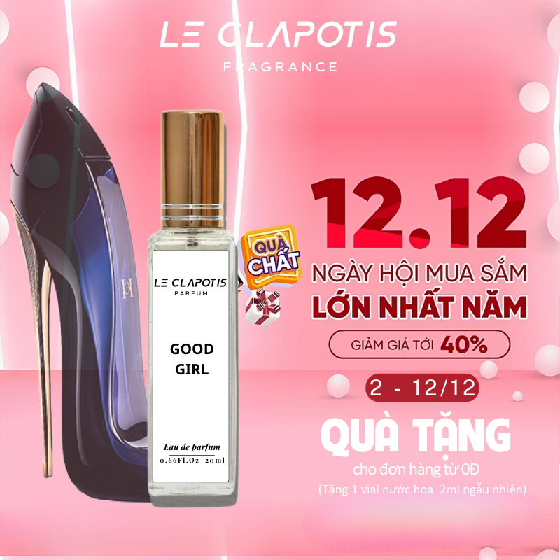 Nước Hoa Nữ Good Girl Chính Hãng Le Clapotis 20ml Thơm Lâu Hương Hoa Cỏ Ngọt Ngào