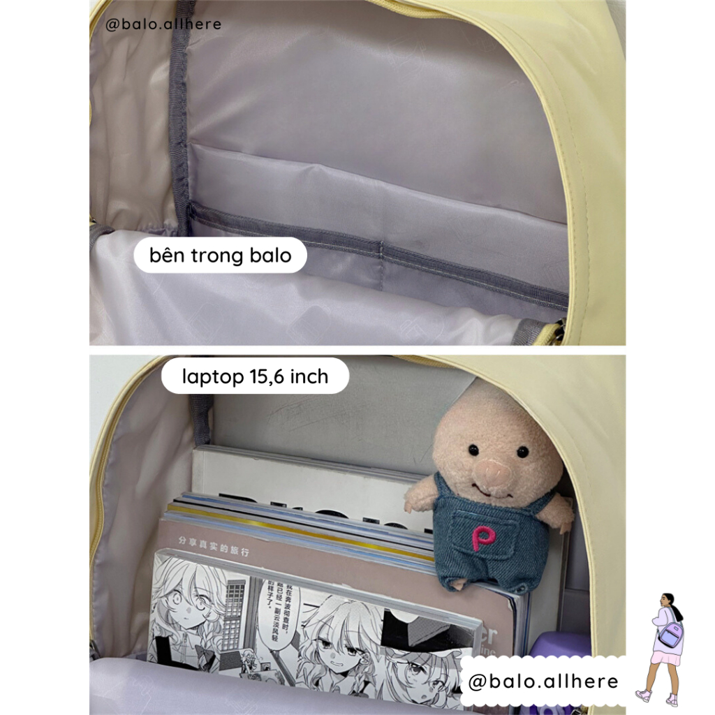 Balo Cặp Sách Đi Học Nữ Ulzzang