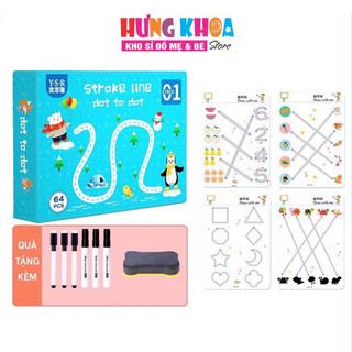  Tập tô vẽ thông minh xóa được - Đồ chơi Giáo dục toàn diện Montessori cho bé từ 2 3 4 5 tuổi