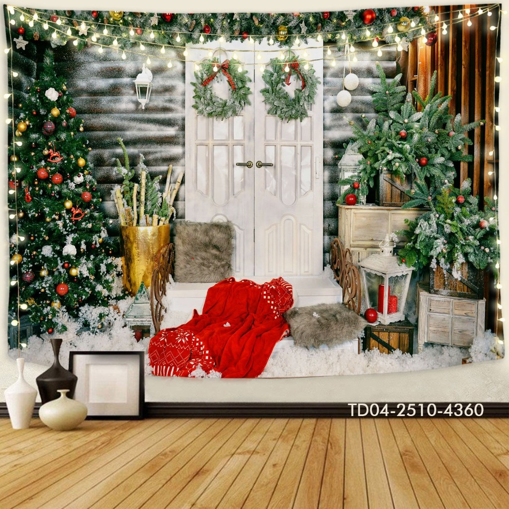 Tranh vải Tín Phát  giáng sinh ,  noel merry christmas , backdrop chụp ảnh, sự kiện noel, live tream