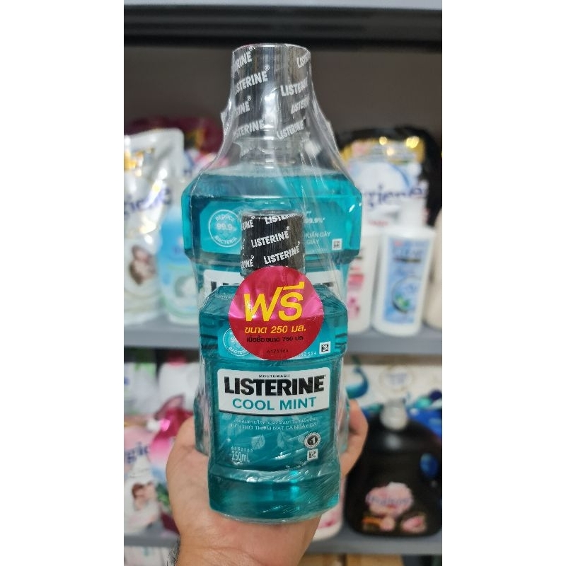 Nước Súc Miệng LISTERINE Combo 750ml Kèm Chai 250ml - ATM Mart
