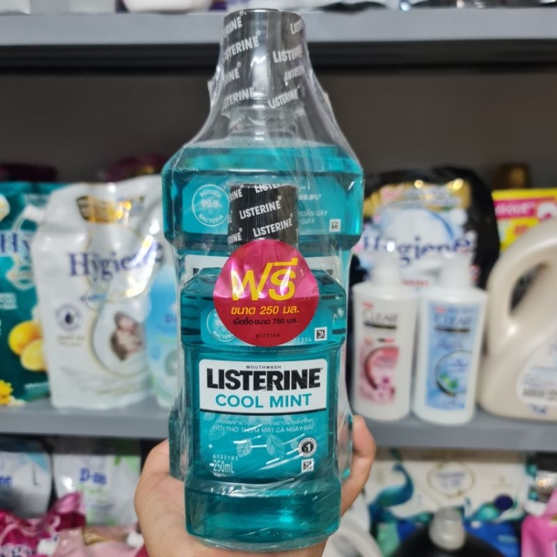 Nước Súc Miệng LISTERINE Combo 750ml Kèm Chai 250ml - ATM Mart