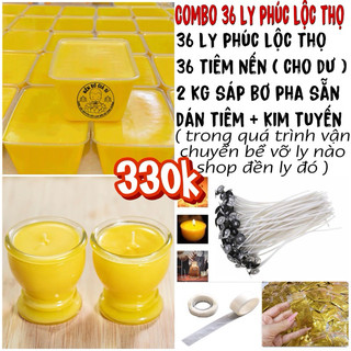 Combo làm 36 ly nến bơ phúc lộc thọ ( kèm văn khấn cúng dường )