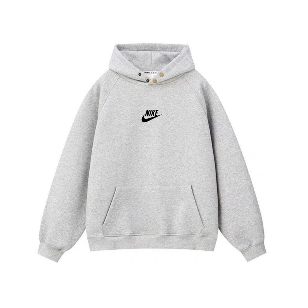 Áo Hoodie Nike Cao Cấp Chinh Hãng Dày Dặn Nam Nữ, hoodie Nike bấm cúc hàng chuẩn form ACA_Store M002