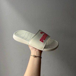 Dép quai ngang popcat màu trắng chữ hồng fullbox 372279 13
