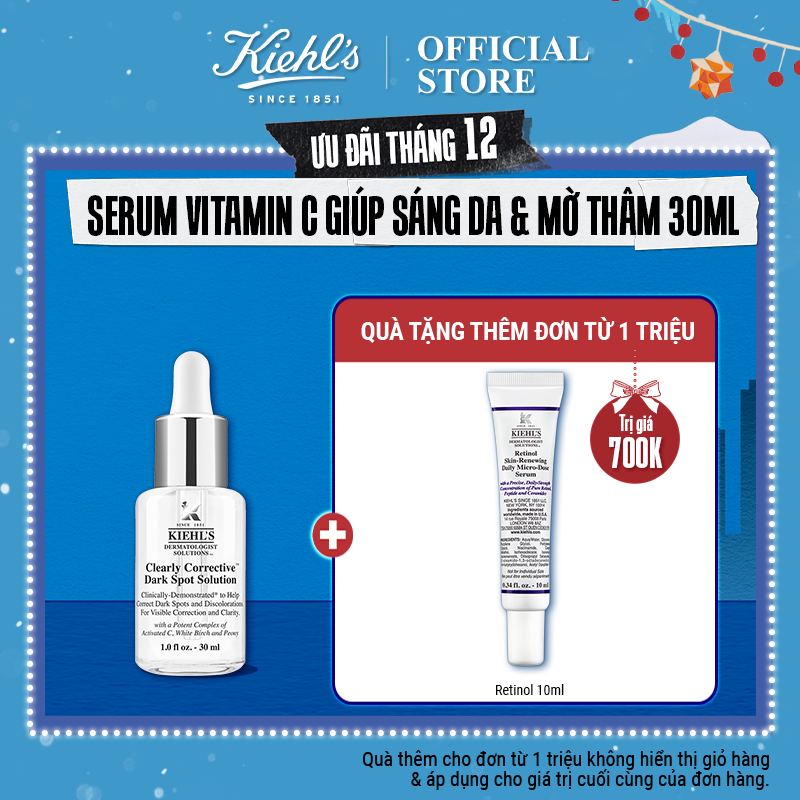 Tinh Chất Serum Vitamin C Làm Sáng Da & Mờ Thâm Mụn Kiehl's Clearly Corrective™ Dark Spot Solution 30ML