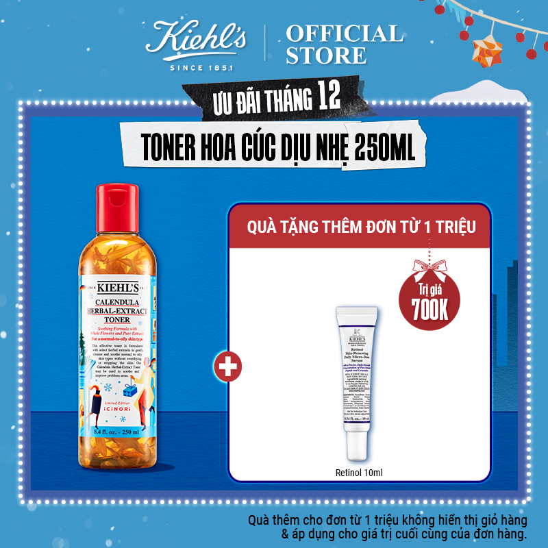 Nước cân bằng Hoa Cúc Kiehl's Calendula Herbal Extract Alcohol-Free Toner 250ML