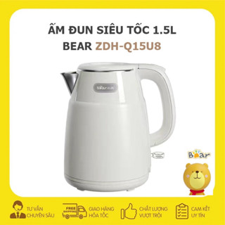 Ấm siêu tốc 1.5L Bear ZDH-Q15U8, ấm đun siêu tốc màu trắng sang trọng lõi Inox chống gỉ