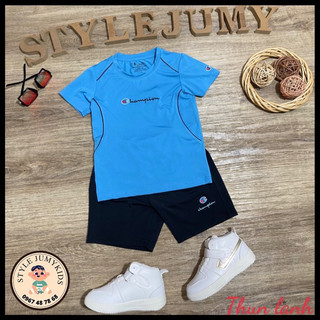 Bộ bé trai STYLE JUMY 40 (14-27kg), phong cách thể thao mát mẻ thông thoáng, logo thêu, thun lạnh loại 1