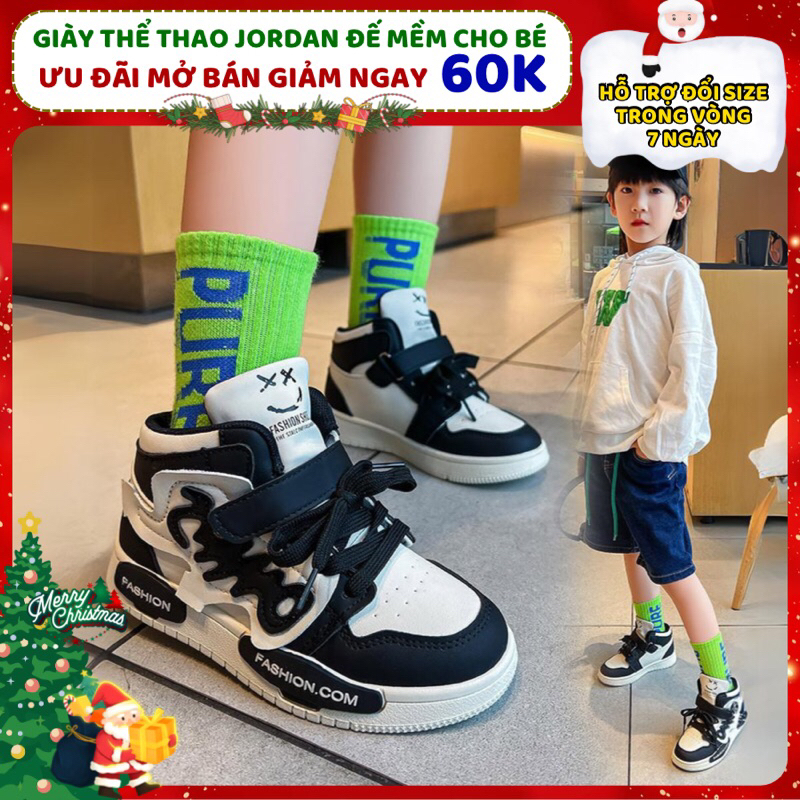 Giày Thể Thao Bé Trai Jordan Giày Trẻ Em Đế Mềm Chống Trơn Form Chuẩn Thiết Kế Phong Cách Giày Bóng Rổ