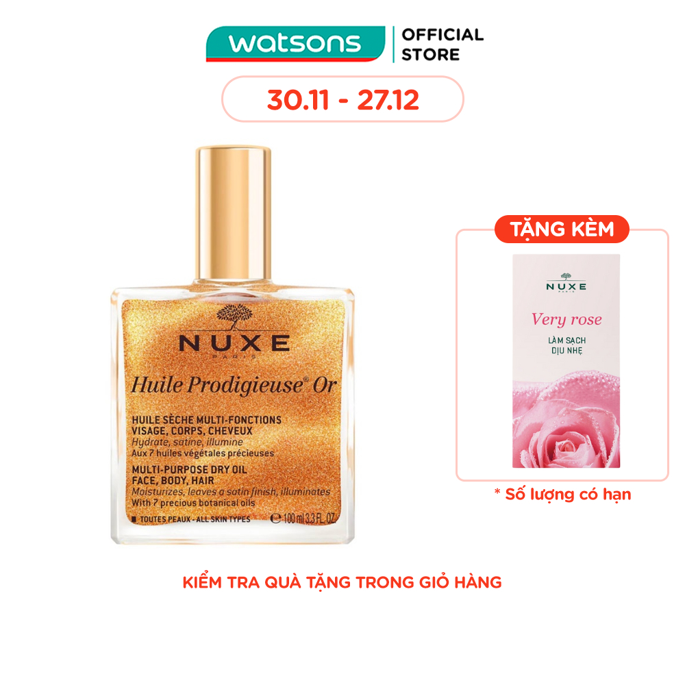 Dầu Khô Đa Năng Nuxe Huile Prodigieuse Or Multi-Purpose Dry Oil 100ml