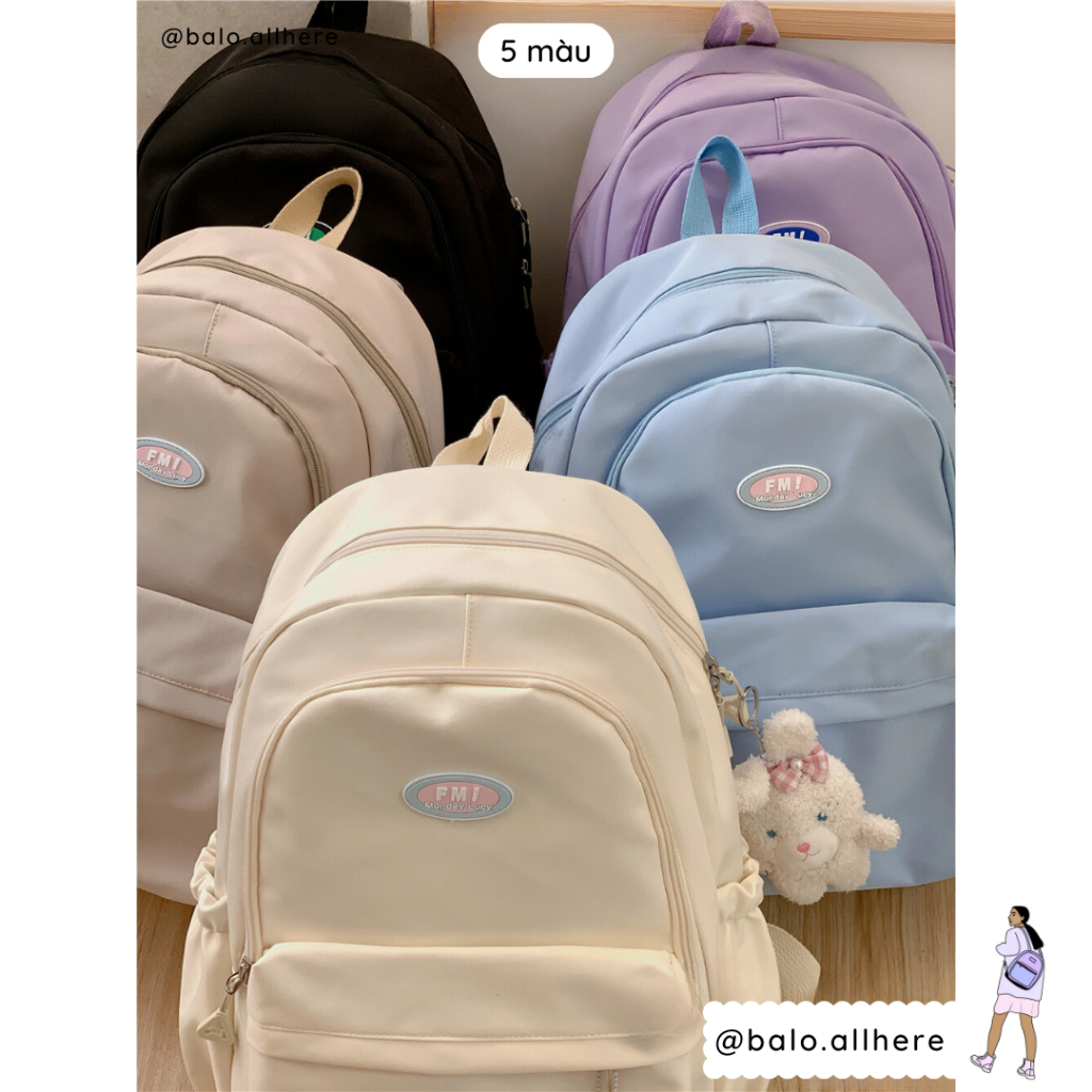 Balo Cặp Sách Đi Học Đơn Giản Dễ Thương