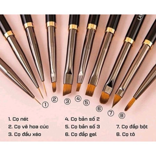 Sét cọ nét nhật bộ 10 cọ : cọ nét, cọ vẽ, cọ bản , cọ đắp gel, cọ làm ombre thuyhanail1997