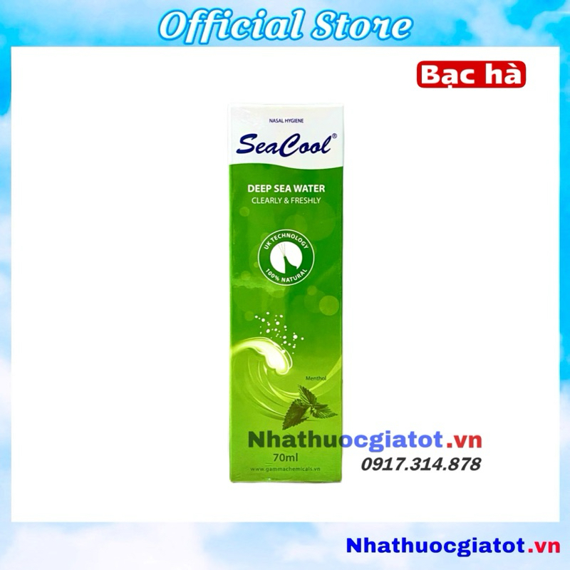 Nước Biển Sâu Seacool Xịt Mũi Giúp Rửa Sạch Và Thông Mũi Chai 70ml