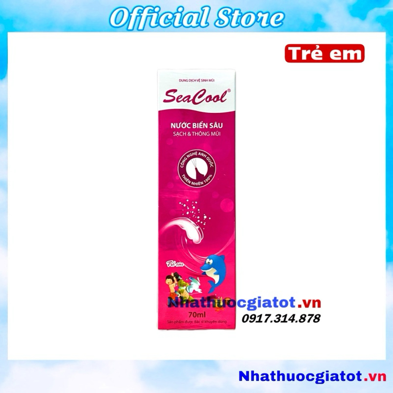 Nước Biển Sâu Seacool Xịt Mũi Giúp Rửa Sạch Và Thông Mũi Chai 70ml