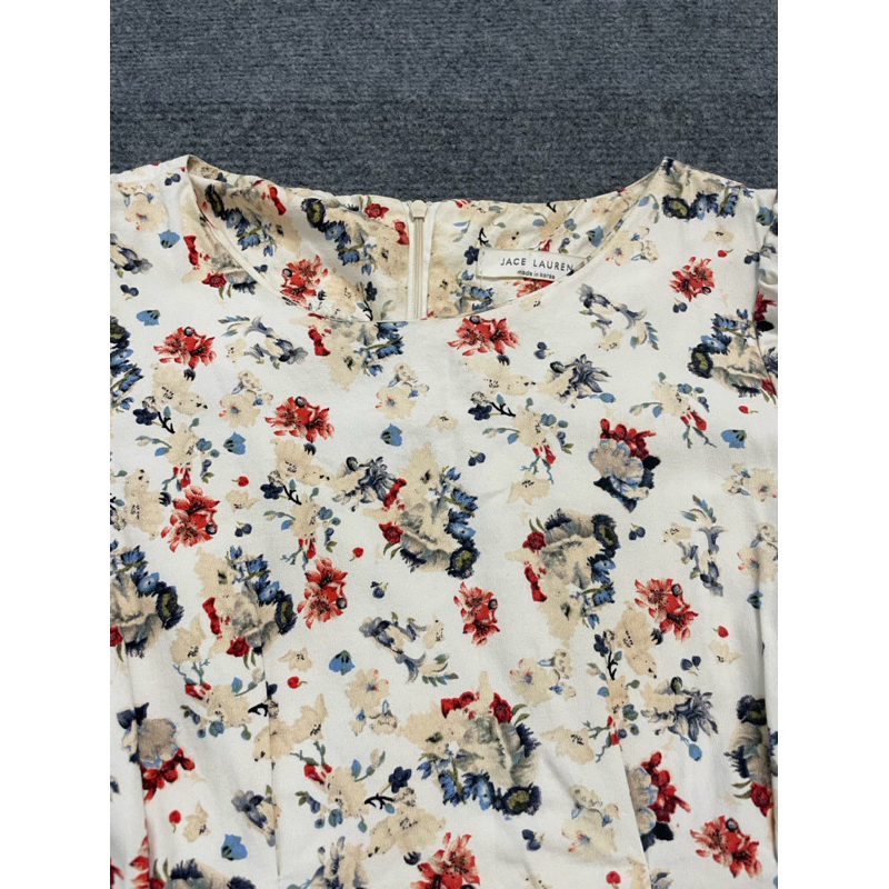 Đầm hoa tiểu thư dáng xoè chất dày dặn mới 90% - thanh lý pass váy 2hand