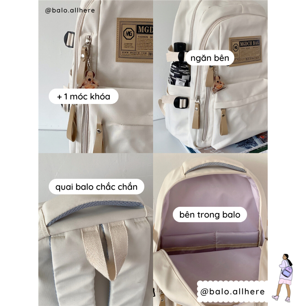 Balo Đi Học Không Thấm Nước Dung Tích Lớn