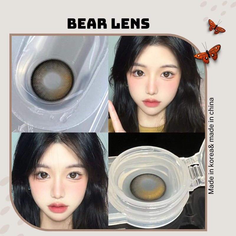 Kính áp tròng lens nâu 364 Brow size giãn to 14.5mm độ cận từ 0.00 đến 6.00 độ | Bear Lens 🐻
