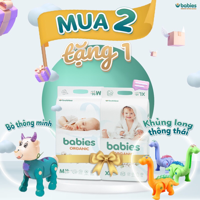 Tã bỉm Quần Babies Organic thấm hút, chống tràn, tính chất lô hội siêu thấm