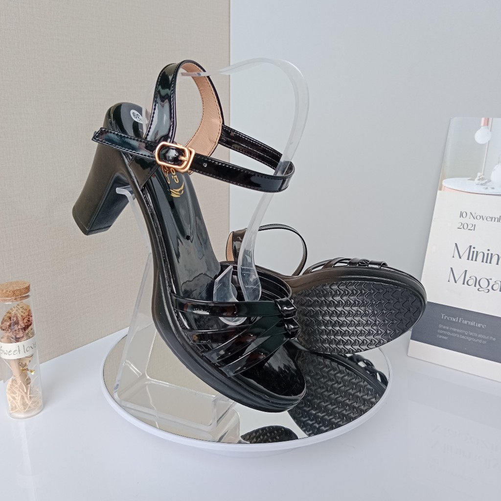 Dép nữ cao gót 3 phân, 5 phân, 7 phân và 8 phân Xăng-đan ĐẸP mẫu thắt nơ gót vuông chắc chắn, Thời Trang hè KH-02