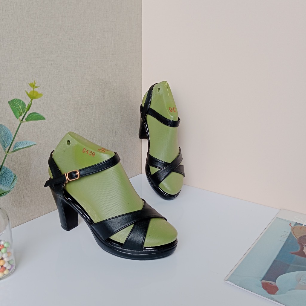 Dép nữ cao gót  ĐẸP mẫu quai chéo gót vuông 3 phân, 5 phân, 7 phân và 8 phân chắc chắn, Thời Trang hè KH-03