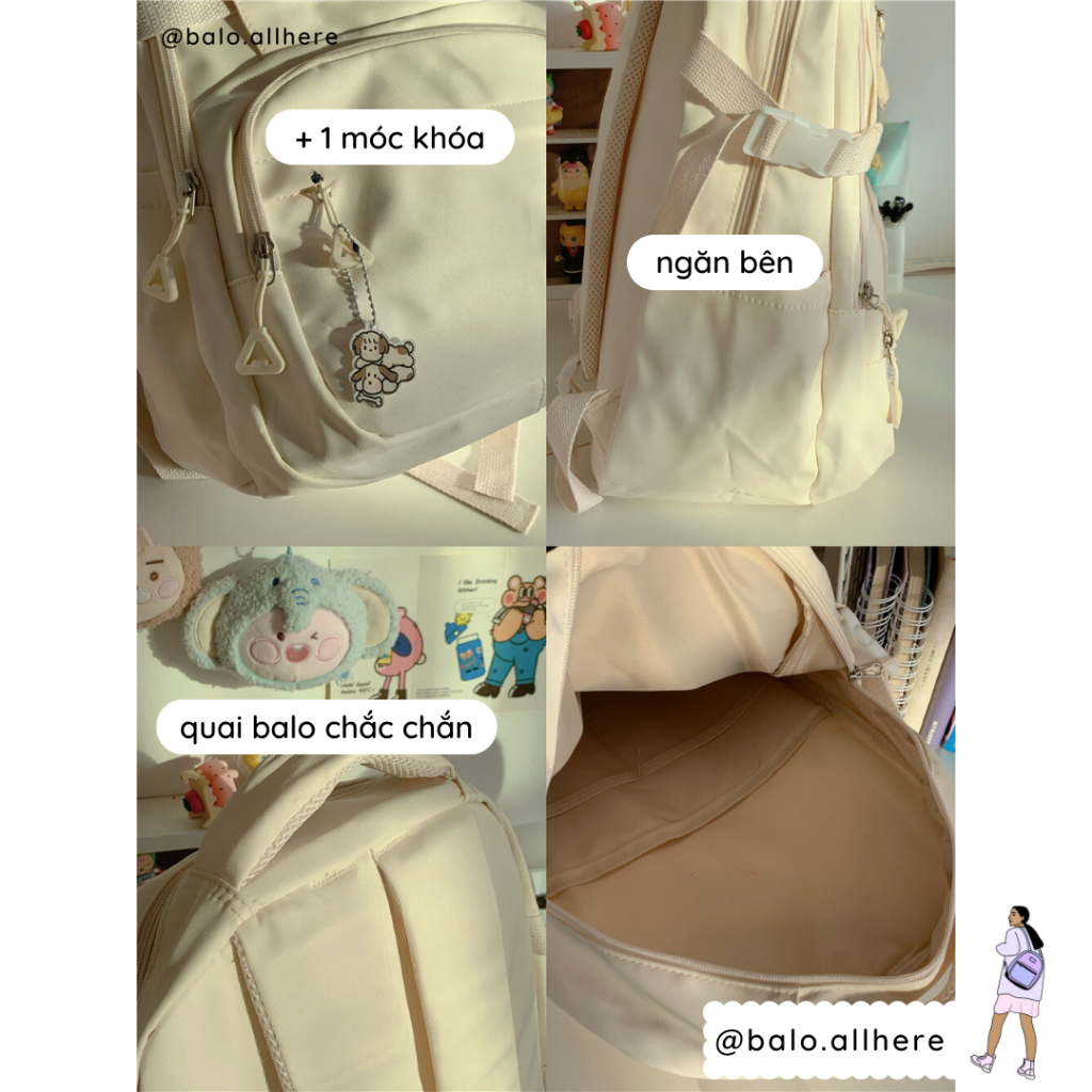 Balo Cặp Sách Đi Học Đựng Được Laptop 15,6 Inch