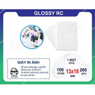 GIẤY IN ẢNH RC KODAK 260GMS 13*18( 1 MẶT XẤP 100 TỜ)