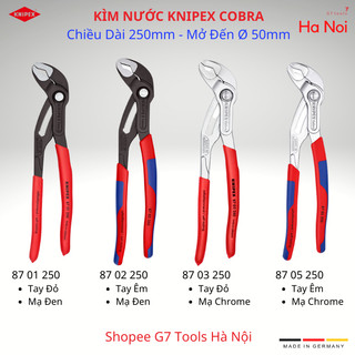 Kìm nước mỏ quạ knipex cobra chiều dài 250mm 87 01 250/ 87 02 250/ 87 03 250/ 87 05 250 ngàm mở đến ø50mm