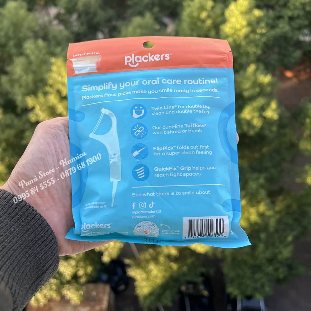 Tăm chỉ Placker Twinline sợi đôi nhập Mỹ gói 75 chiếc