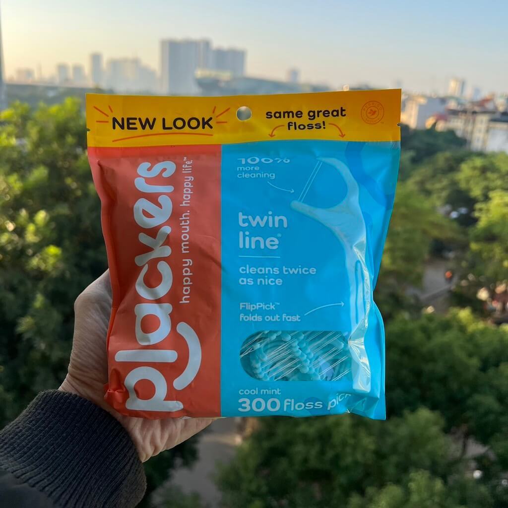 Tăm chỉ Placker Twinline sợi đôi nhập Mỹ gói 75 chiếc