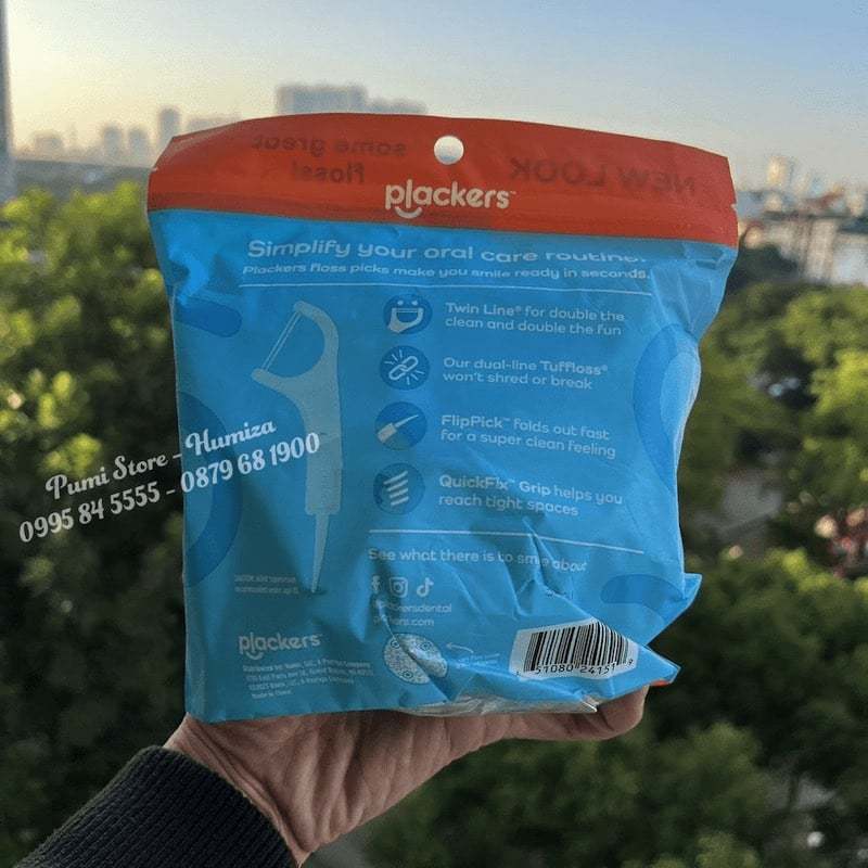 Tăm chỉ Placker Twinline sợi đôi nhập Mỹ gói 75 chiếc