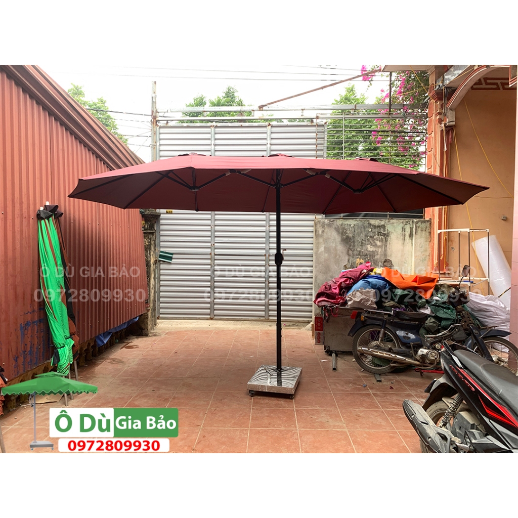 Ô Chính Tâm Ba Mái Kết Hợp Dài 4.55m Rộng 2.65m Che Nắng Mưa Ngoài Trời Nhập Khẩu