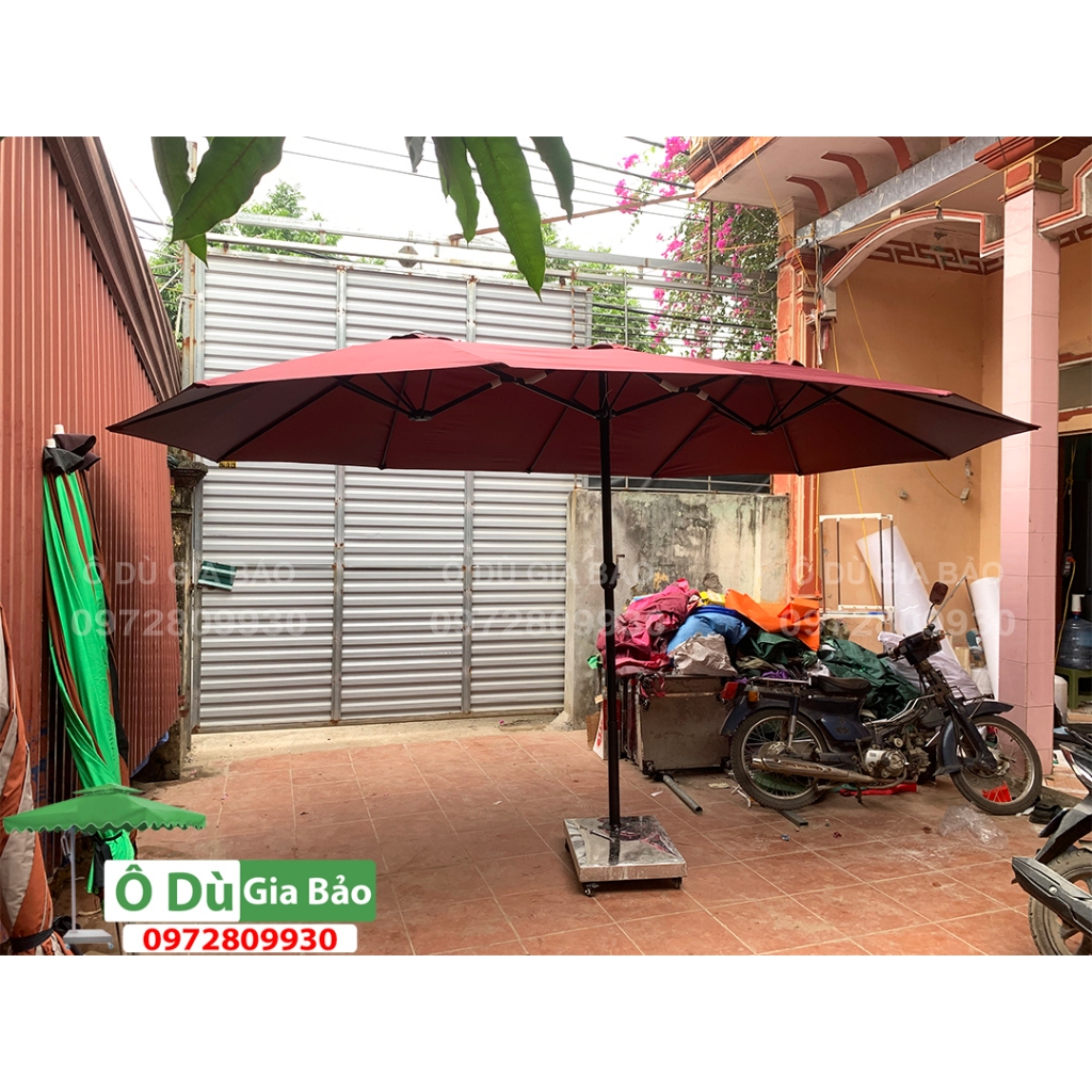 Ô Chính Tâm Ba Mái Kết Hợp Dài 4.55m Rộng 2.65m Che Nắng Mưa Ngoài Trời Nhập Khẩu