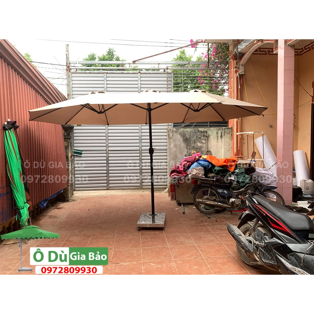 Ô Chính Tâm Ba Mái Kết Hợp Dài 4.55m Rộng 2.65m Che Nắng Mưa Ngoài Trời Nhập Khẩu