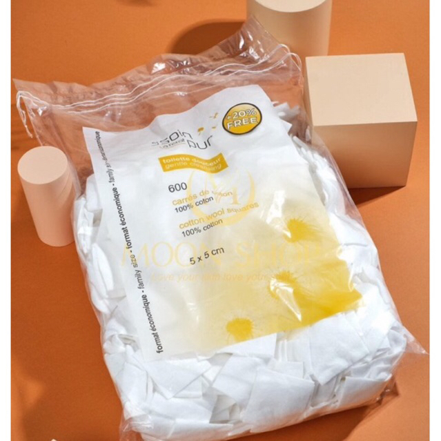 Bông Tẩy Trang Pháp Tetra Medical Carrés de Coton 600 miếng le soin à l'état pur