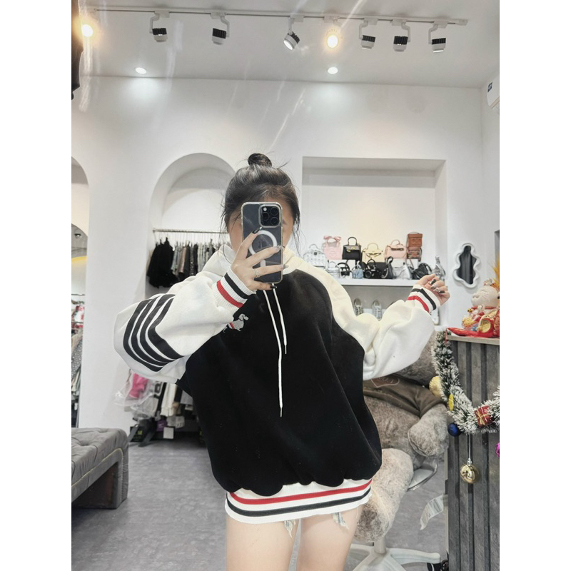 Áo Hoodie thom thêu lưng , logo mũ hai lớp fom áo siu to và thoải mái JELLYSTORE chuẩn ảnh mẫu kèm ảnh thật siêu đẹp